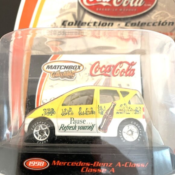 Lot of 2 Coca Cola Matchbox Collection Cars 1998 Mercedes 1971 Camaro Mattel Vtg - Picture 3 of 10